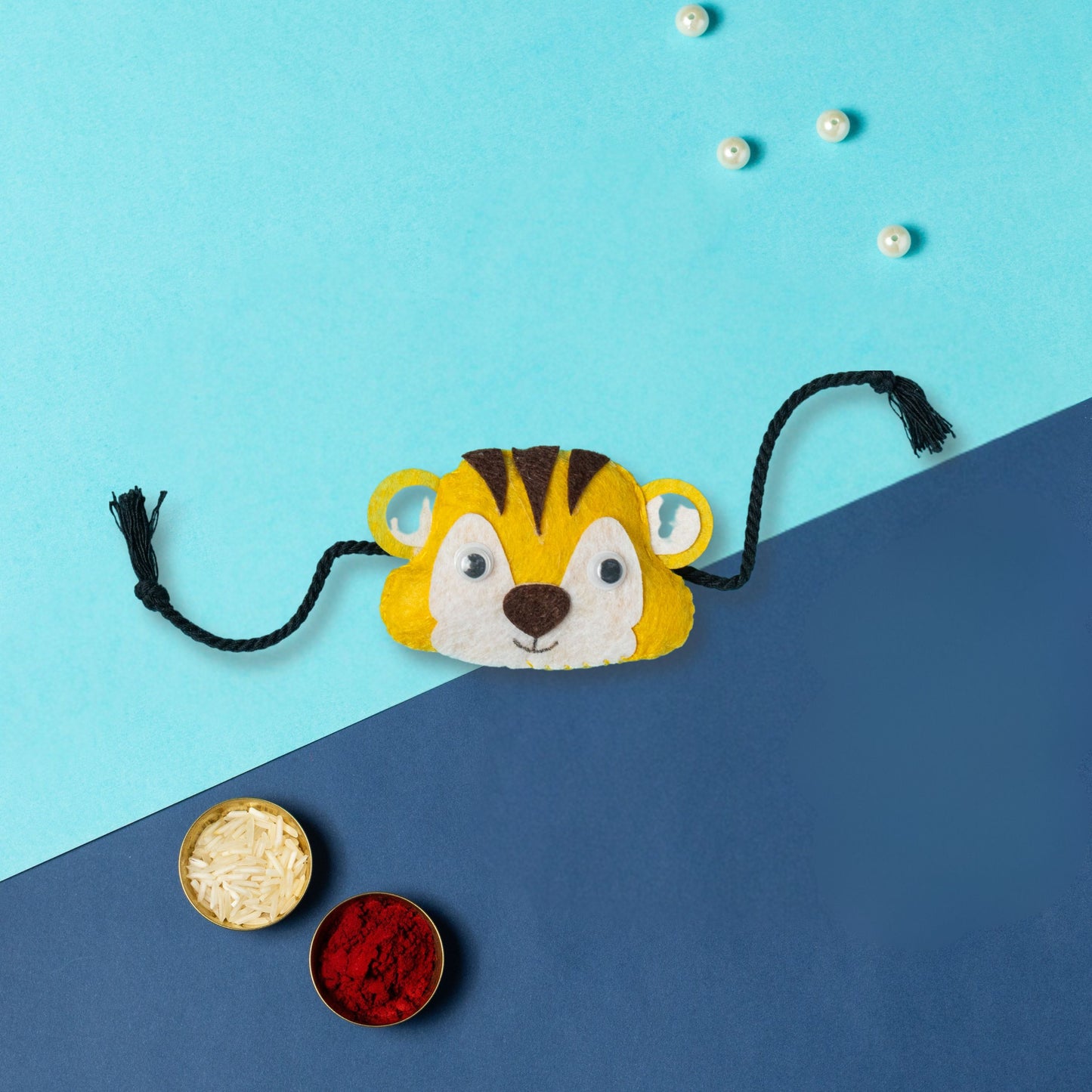 Tiger Yellow Rakhi | Non Personalised Kids Rakhi