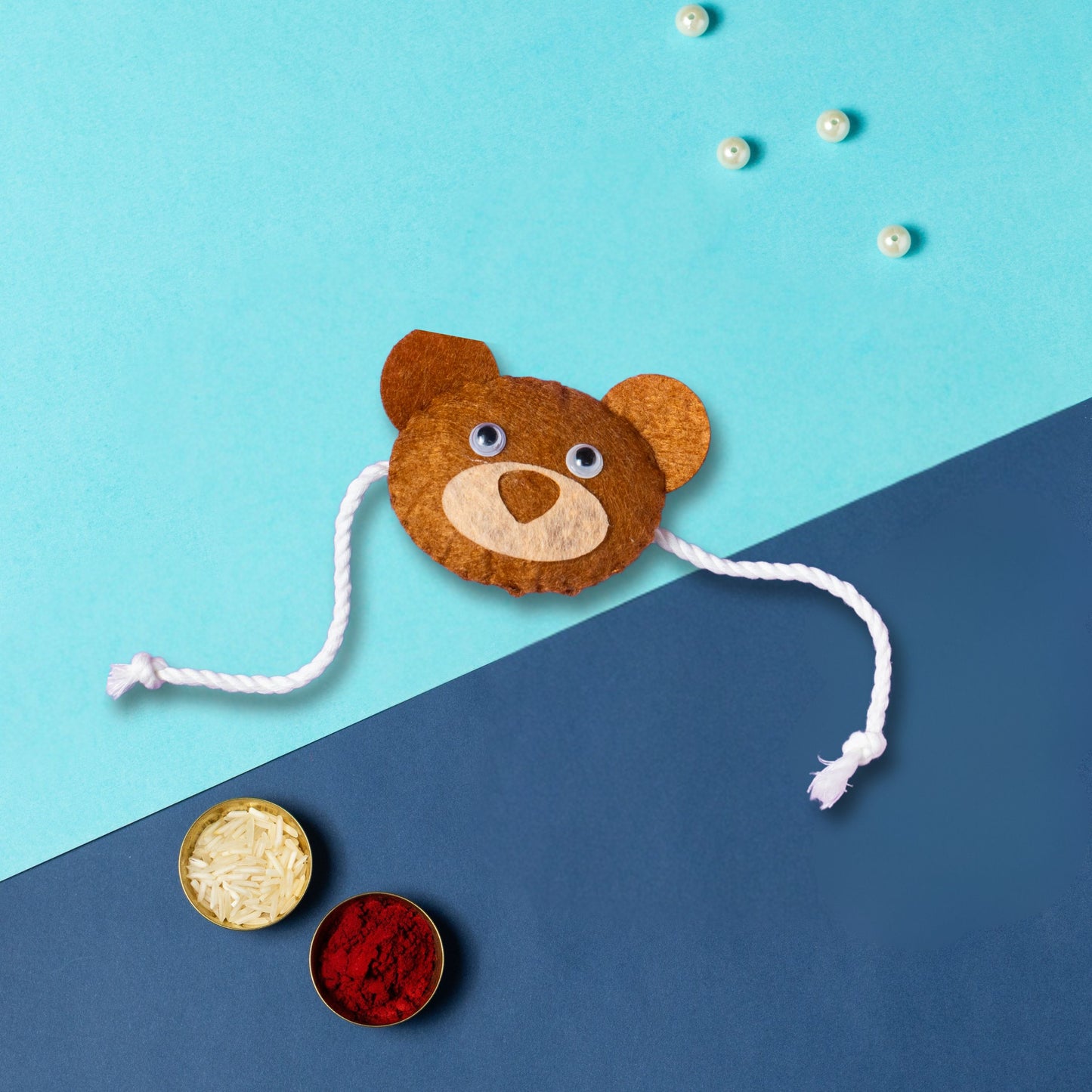 Teddy Brown Rakhi | Non Personalised Kids Rakhi
