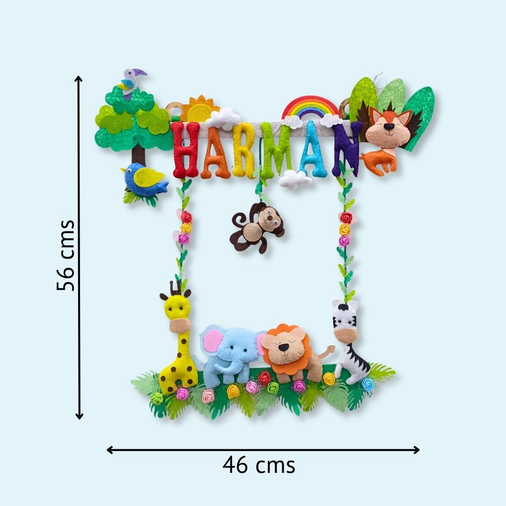 Animal Kingdom | Personalised Felt Kids Hanging