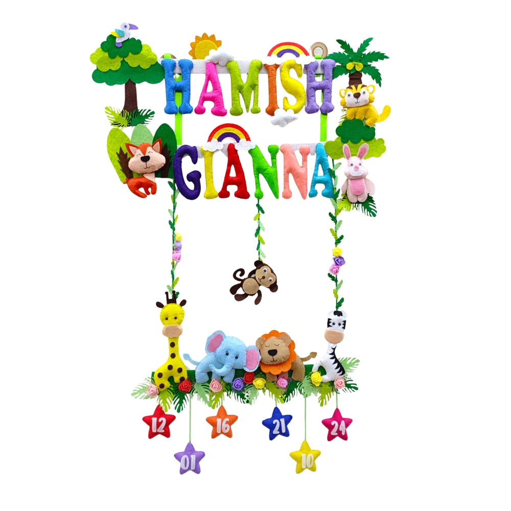 Animal Kingdom | Personalised Felt Kids Hanging