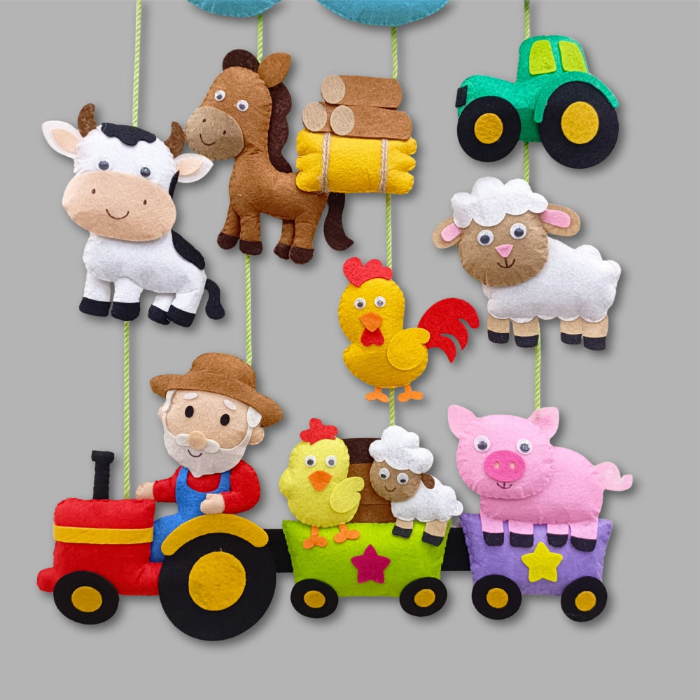 Old MacDonald | Farm Animals | Personalised Felt Kids Room Decor | Premium Range