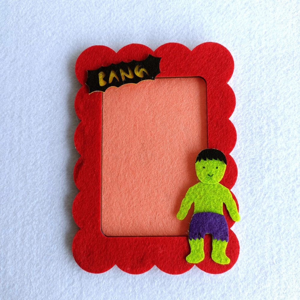 Green Giant Hulk | Personalised Magnetic Felt Photo Frame