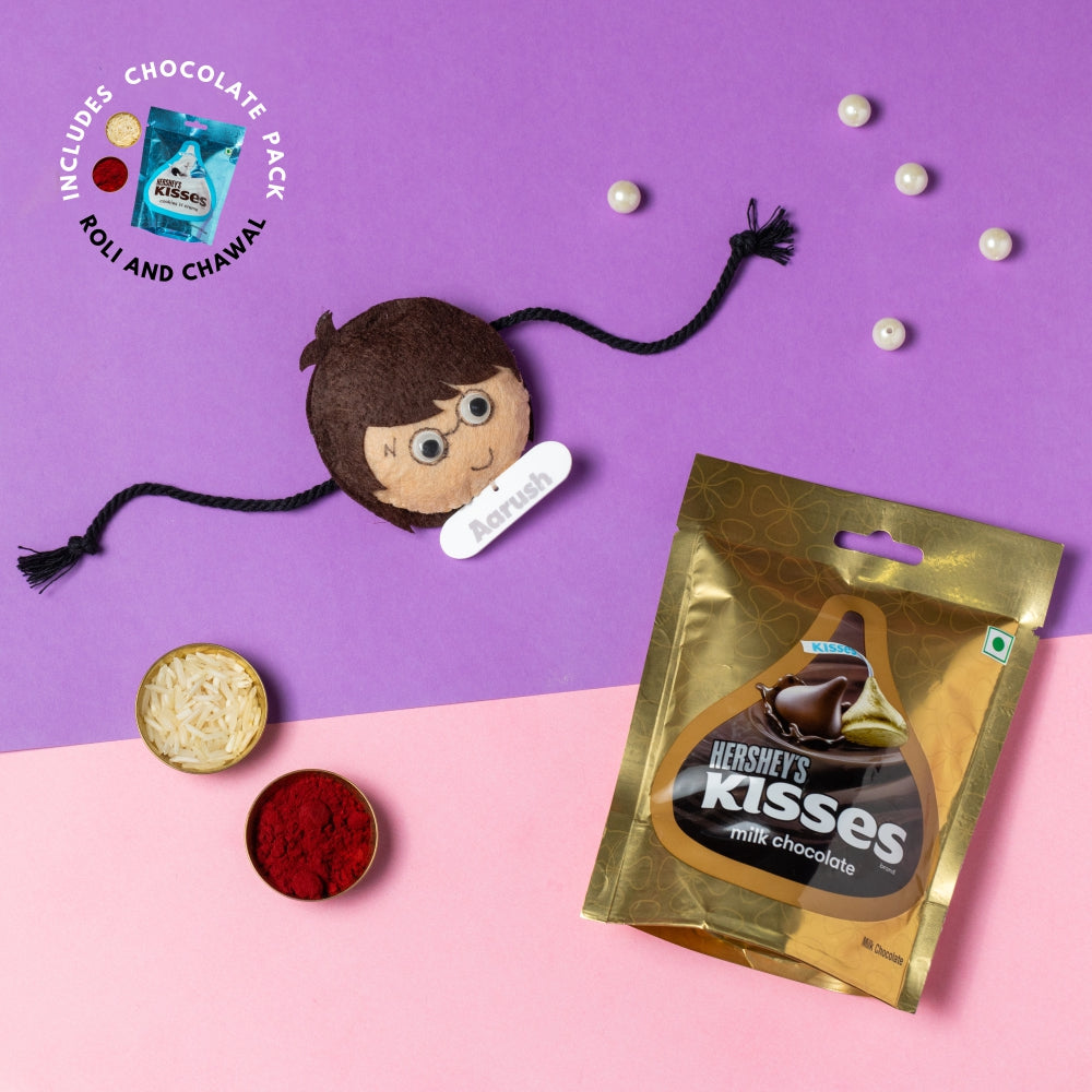 Harry Potter Rakhi Combo with Chocolates, Roli and Chawal | Personalised Kids Rakhi