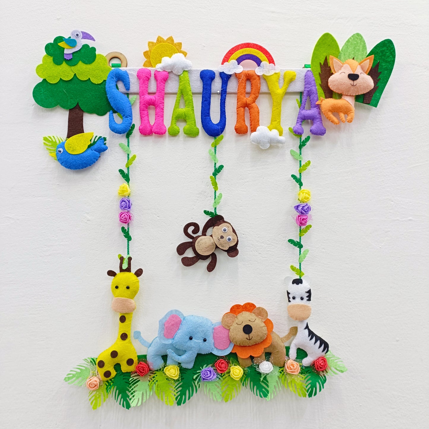Animal Kingdom | Personalised Felt Kids Hanging