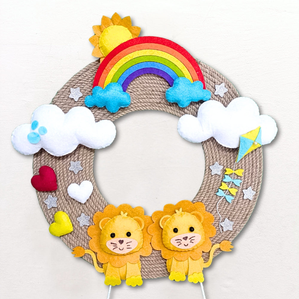 Lion Jute Hanging | Personalised Felt Kids Hanging