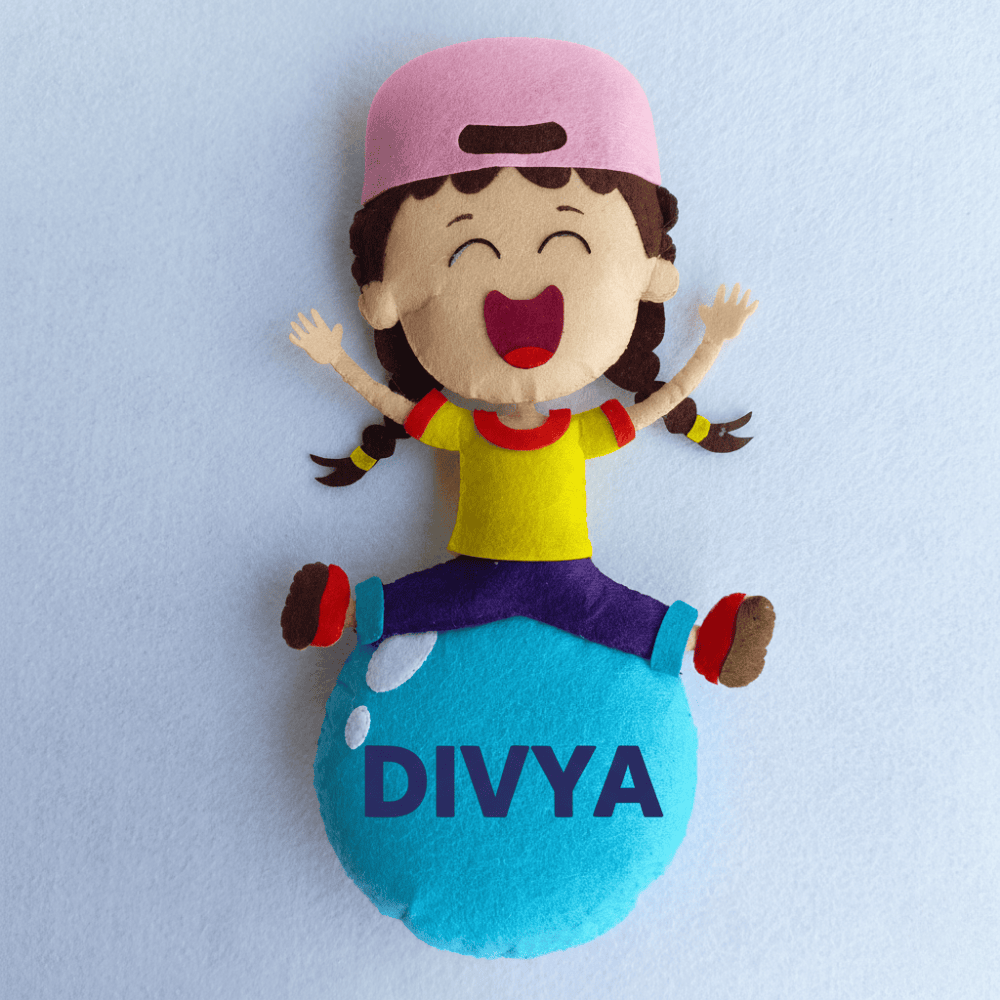 Little Girl's World | Personalised Felt Kids Small Hanging | Return Gifts