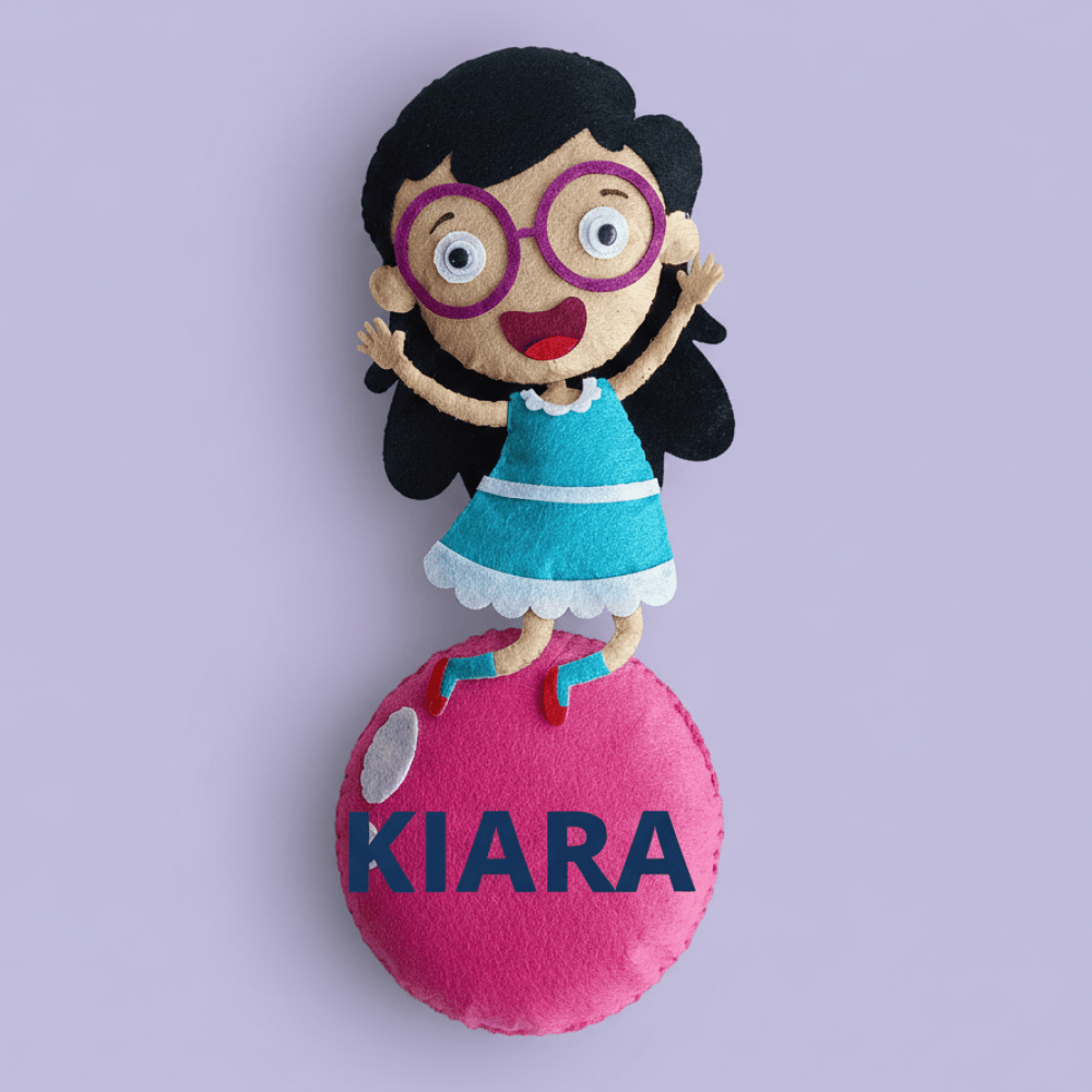 Pretty Little Girl | Personalised Felt Kids Small Hanging | Return Gifts