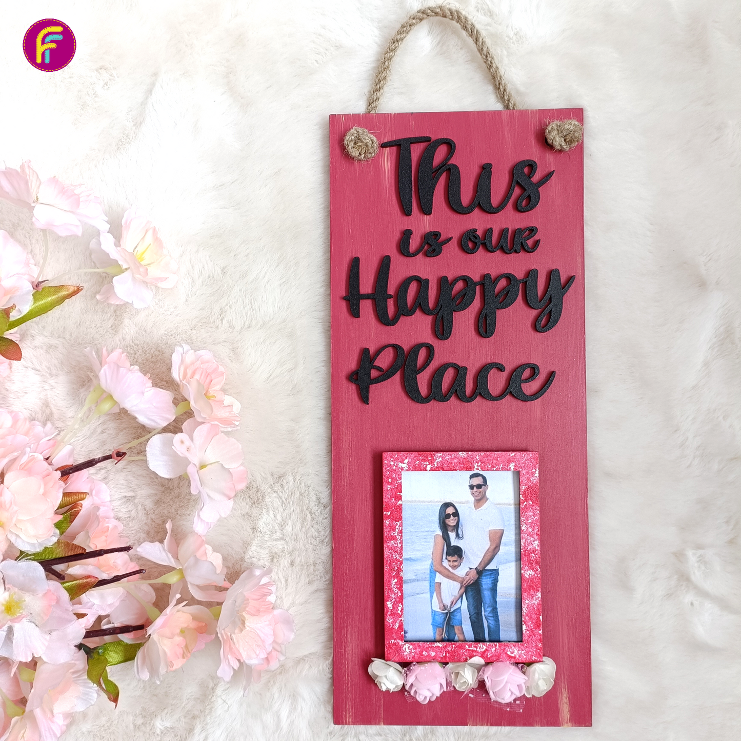 This Is My Happy Place Wall Decor with Photo Frame