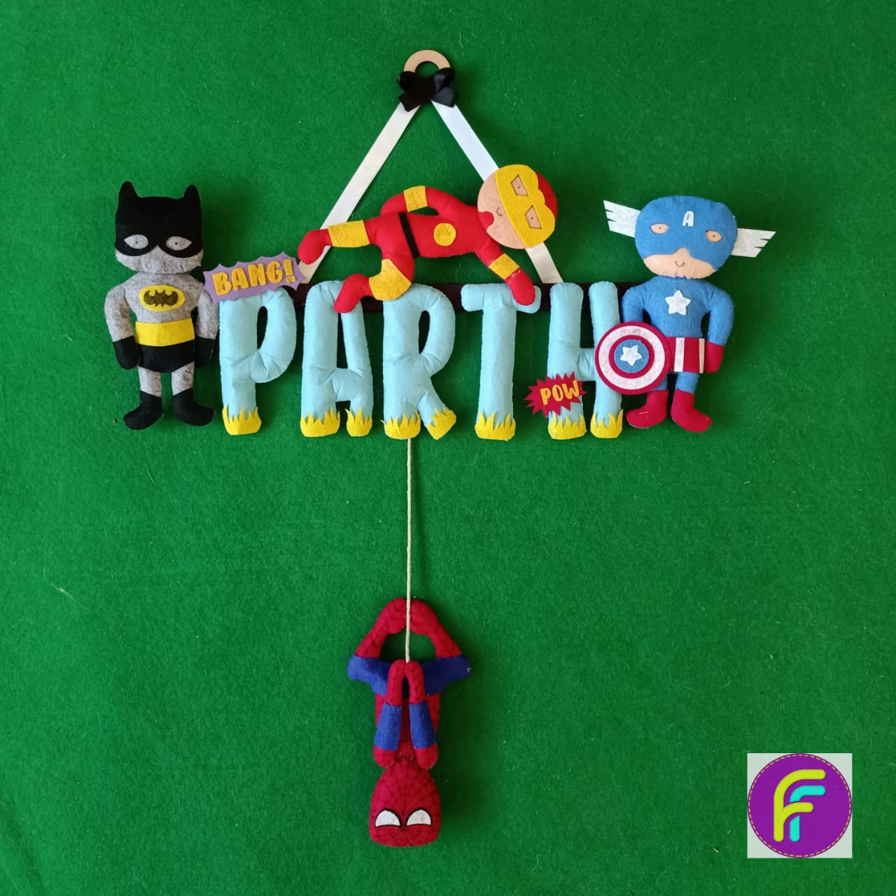 Superhero Bunting | Personalised Felt Kids Hanging