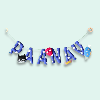 Superhero Garland | Personalised Bunting for kids