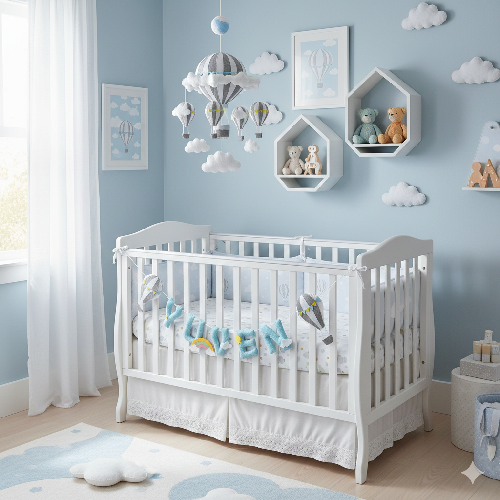 Hot Air Balloons Garland | Personalised Bunting for kids