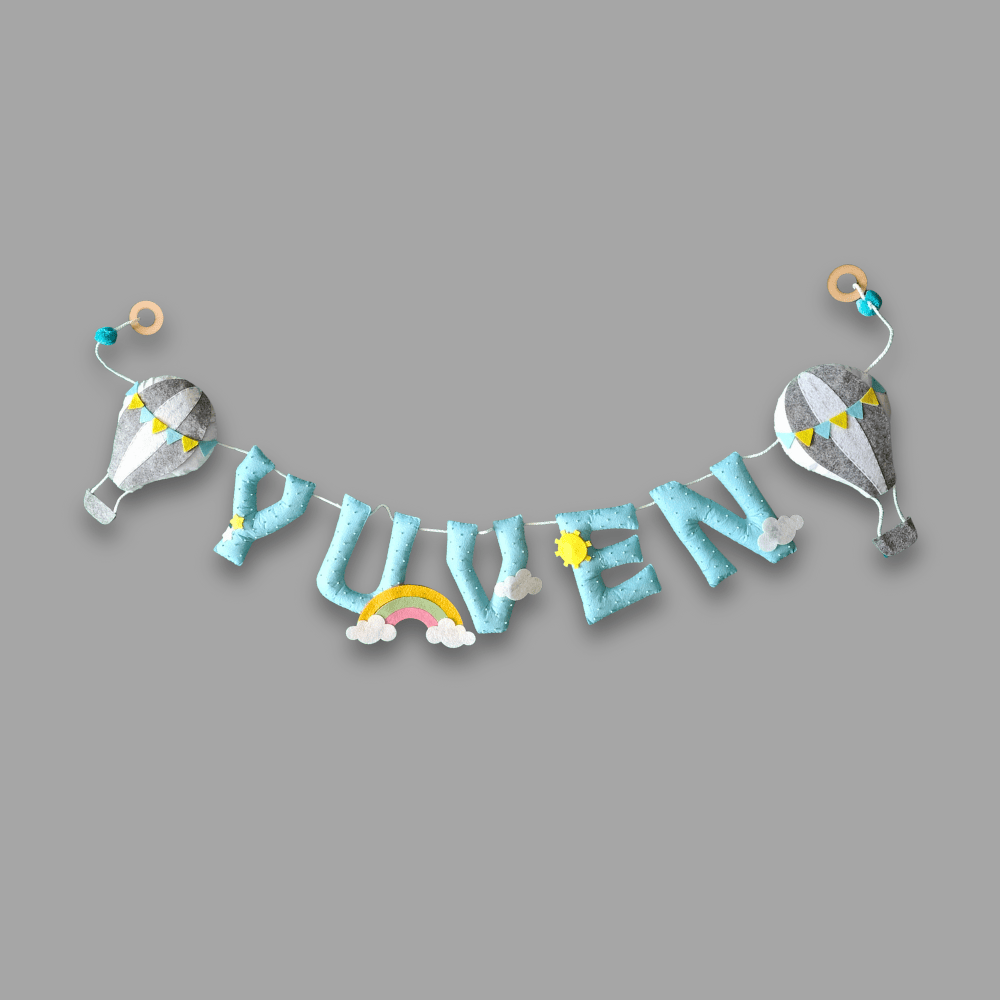 Hot Air Balloons Garland | Personalised Bunting for kids