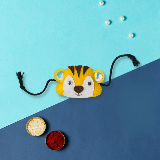 Tiger Yellow Rakhi | Non Personalised Kids Rakhi