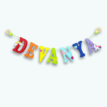 Unicorns and Rainbow Garland | Personalised Bunting for kids