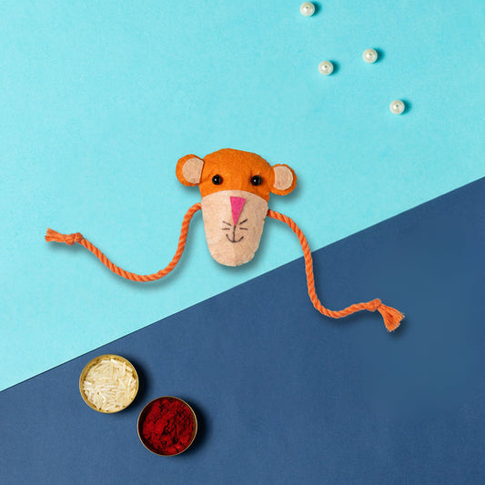 Tiger Orange Rakhi | Non Personalised Kids Rakhi