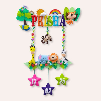 Animal Kingdom | Personalised Felt Kids Hanging