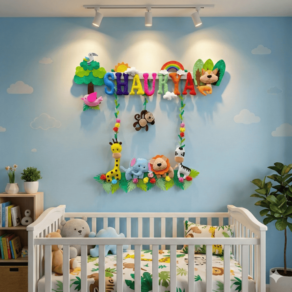 Animal Kingdom | Personalised Felt Kids Hanging