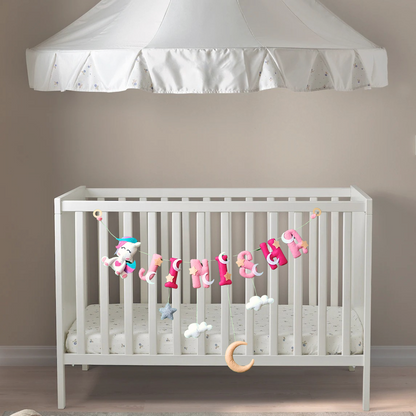 Unicorn with Moon and Stars | Personalised Bunting for kids