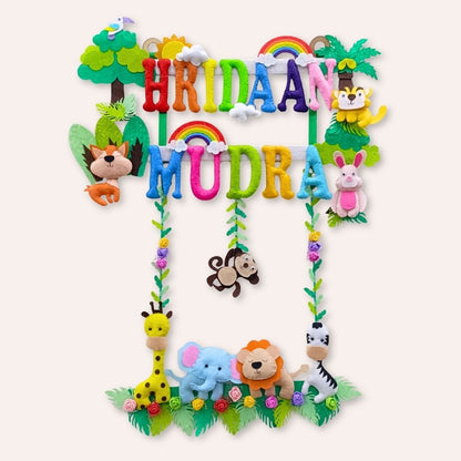 Animal Kingdom | Personalised Felt Kids Hanging
