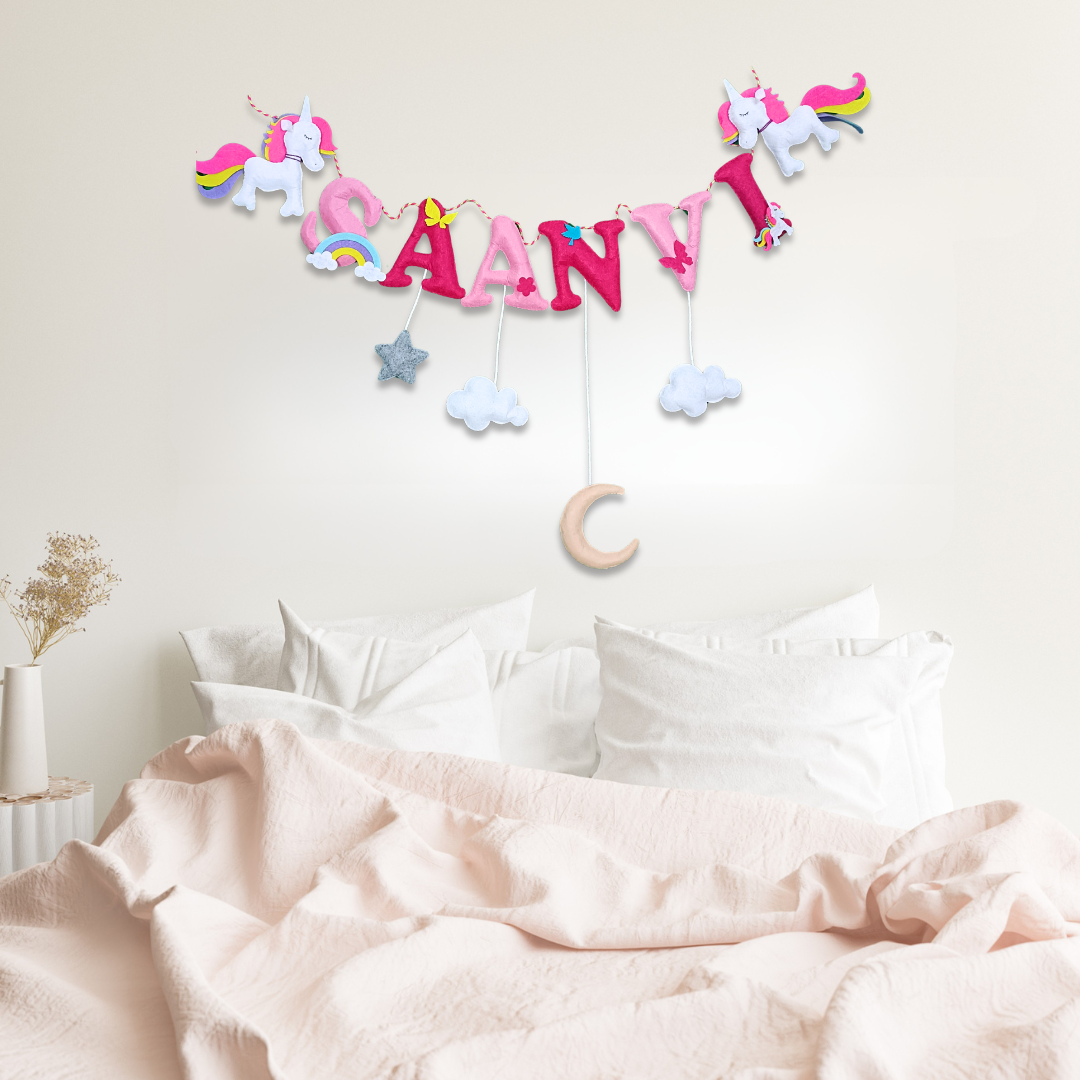 Magical Unicorns & Rainbow | Personalised Bunting for kids