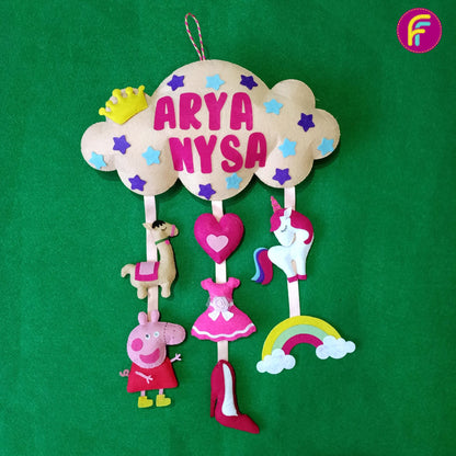 All about Girls | Personalised Felt Kids Hanging