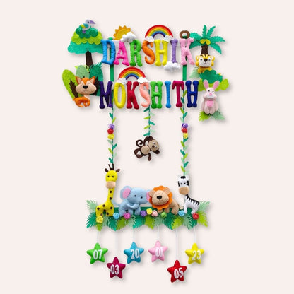 Animal Kingdom | Personalised Felt Kids Hanging