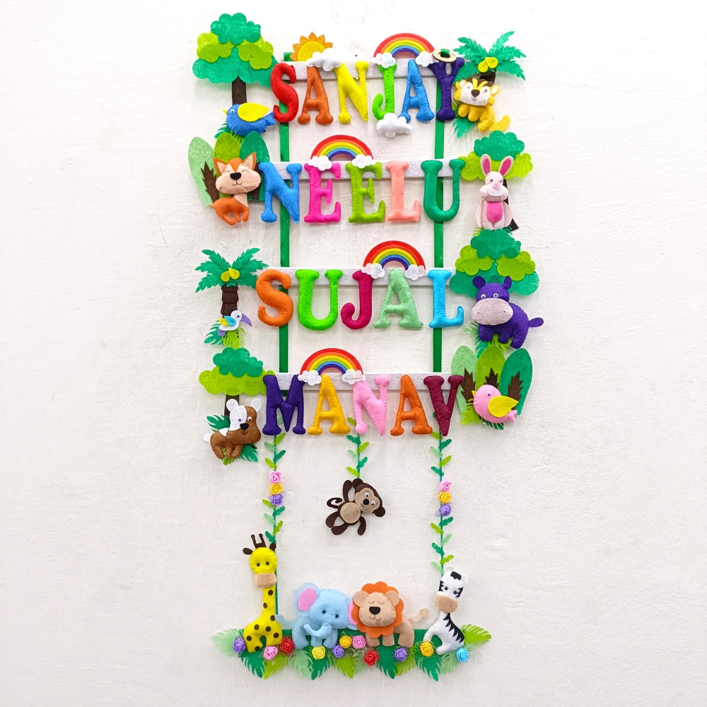 Animal Kingdom | Personalised Felt Kids Hanging