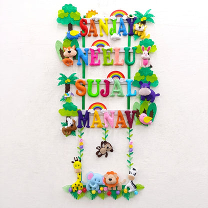 Animal Kingdom | Personalised Felt Kids Hanging