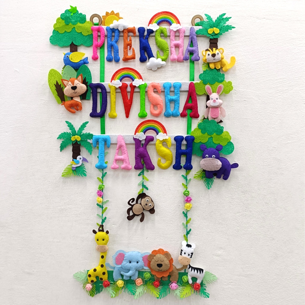 Animal Kingdom | Personalised Felt Kids Hanging