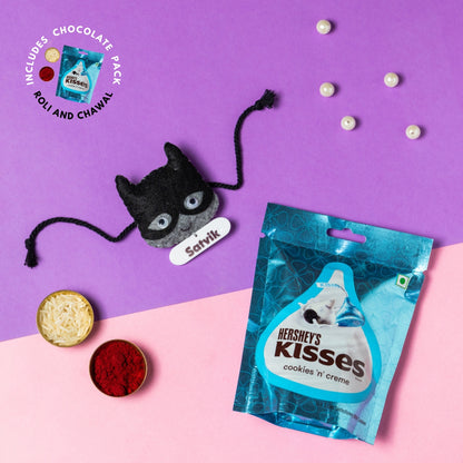 Batman Rakhi Combo with Chocolates, Roli and Chawal | Personalised Kids Rakhi