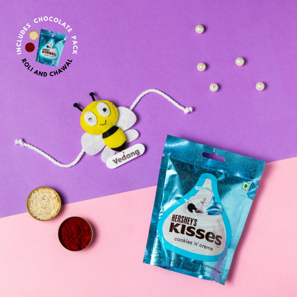 Cocomelon Hanging with Personalised Rakhi, Chocolates, Roli and Chawal | Rakhi Hamper