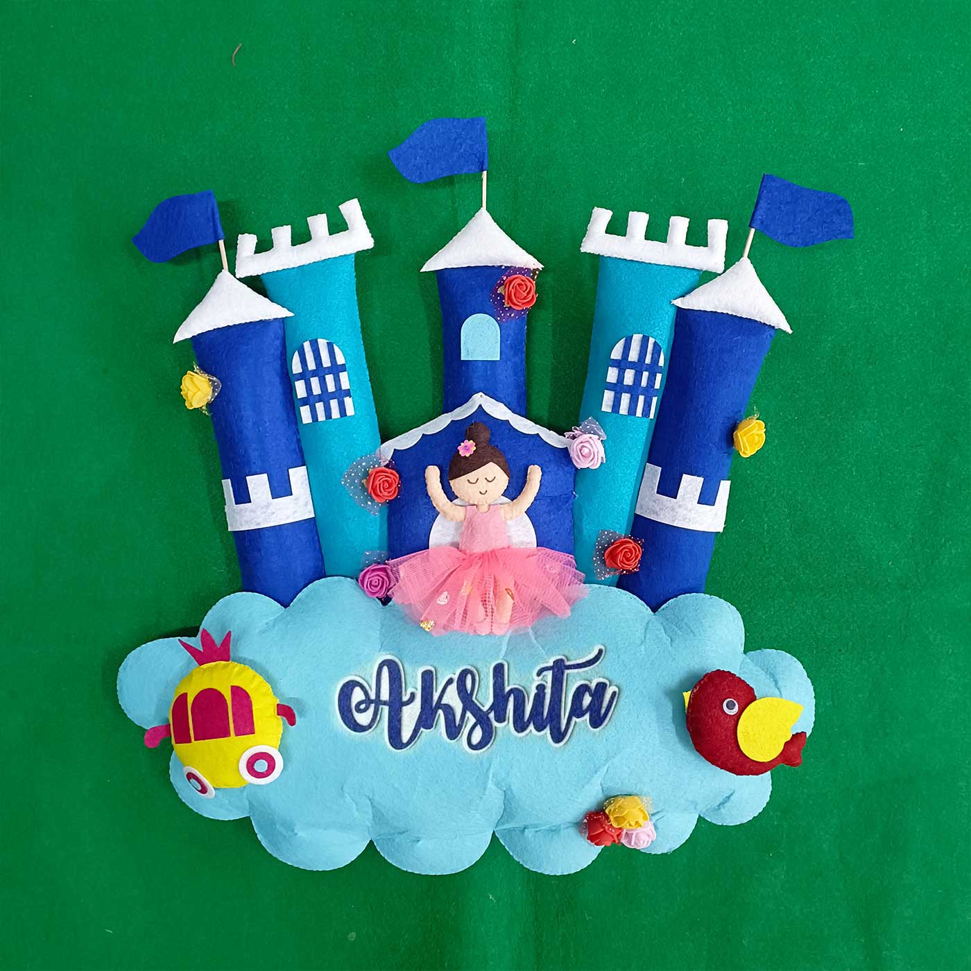 Castle Hanging | Personalised Felt Kids/Siblings Hanging