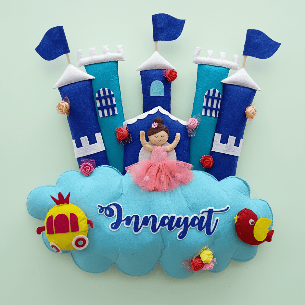 Castle Hanging | Personalised Felt Kids Hanging for Girls