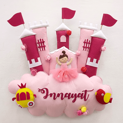 Castle Hanging | Personalised Felt Kids Hanging for Girls