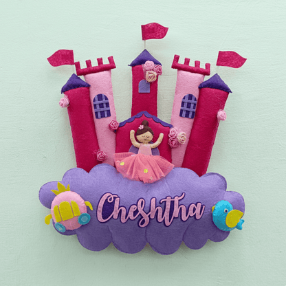 Castle Hanging | Personalised Felt Kids Hanging for Girls