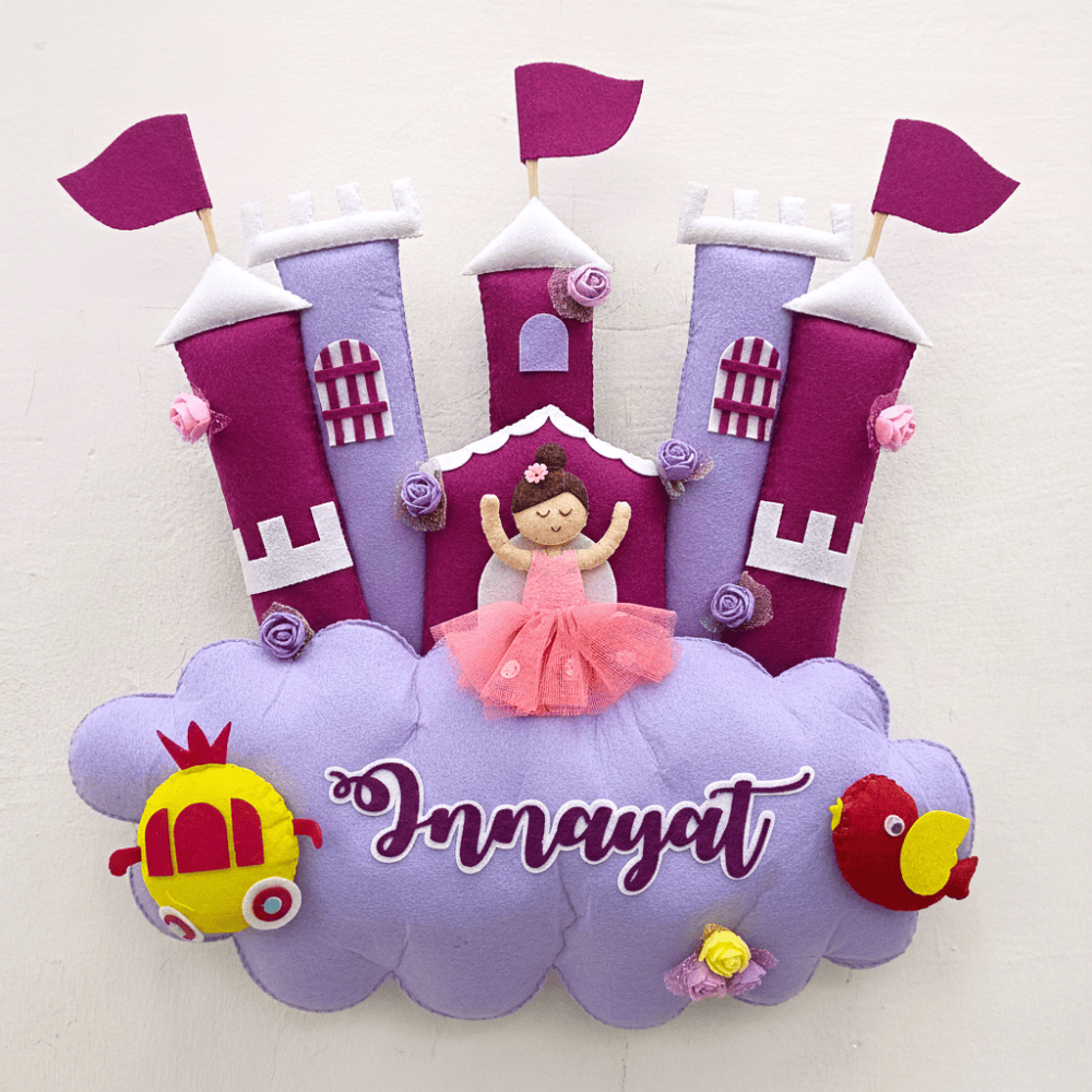 Castle Hanging | Personalised Felt Kids Hanging for Girls