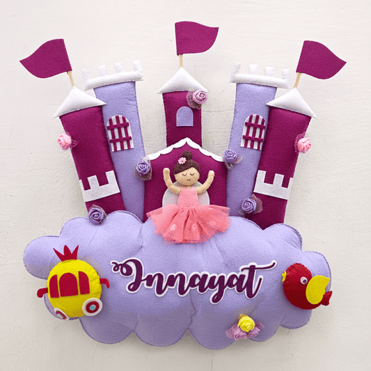 Castle Hanging | Personalised Felt Kids Hanging for Girls