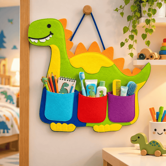 Dinosaur Organizer | Cute Stuff for Kids | Wall Hanging