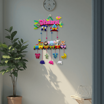 Animal Express Train | Personalised Felt Kids Hanging