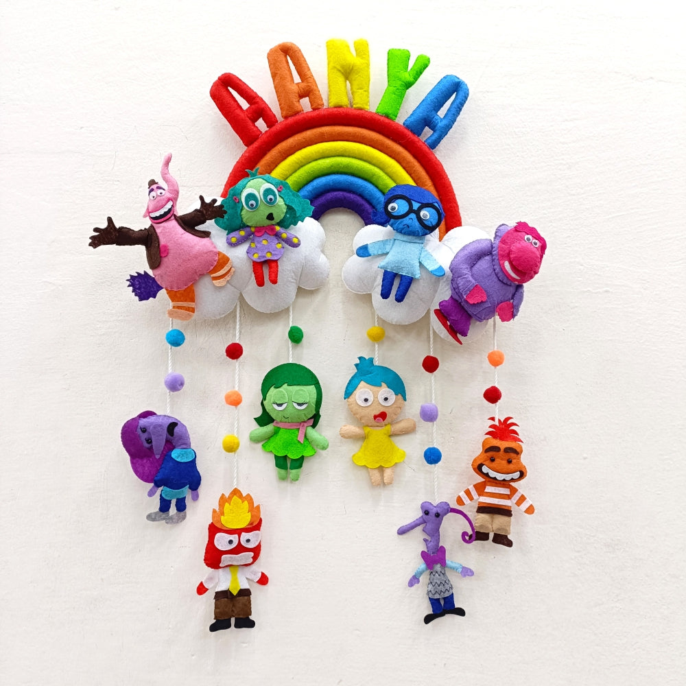 Inside Out Characters | Personalised Religious Felt Kids Hanging | Premium Range