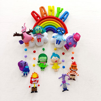 Inside Out Characters | Personalised Religious Felt Kids Hanging | Premium Range