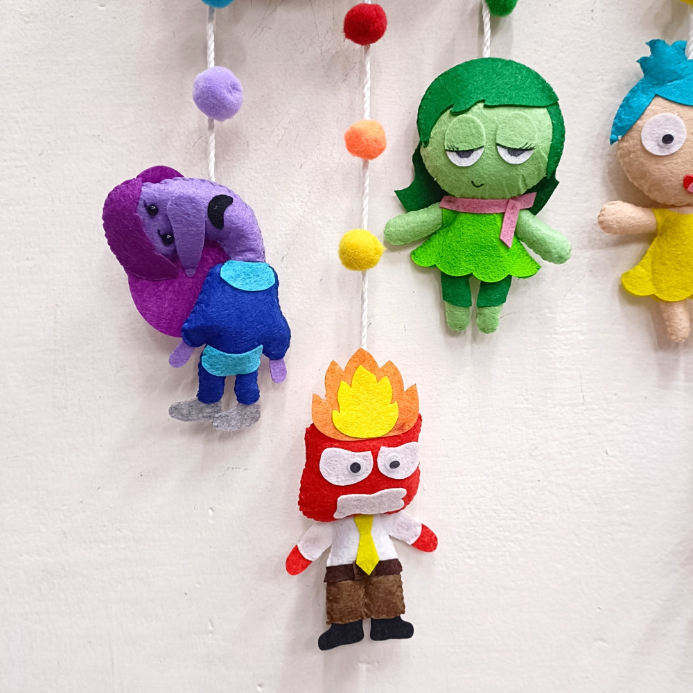 Inside Out Characters | Personalised Religious Felt Kids Hanging | Premium Range