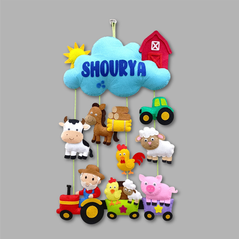 Old MacDonald | Farm Animals | Personalised Felt Kids Room Decor | Premium Range