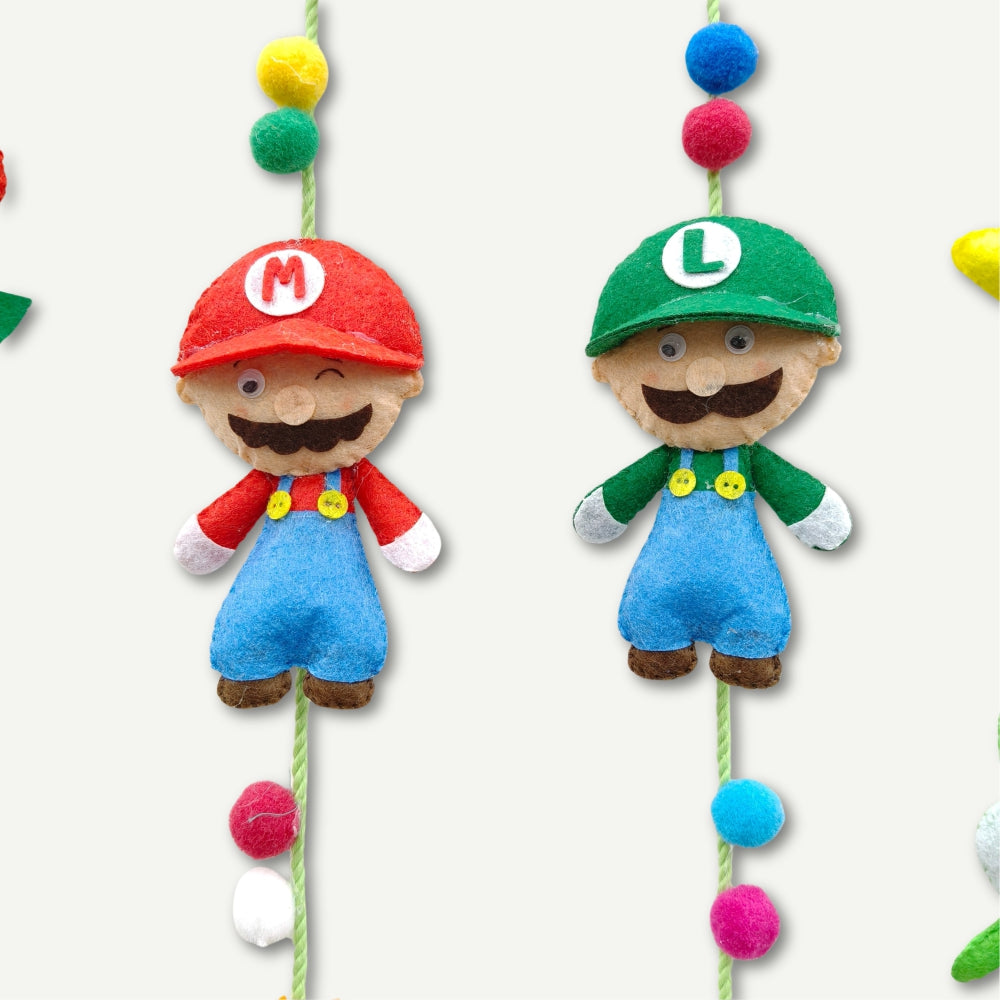 Mario Hanging | Personalised Felt Kids Room Decor