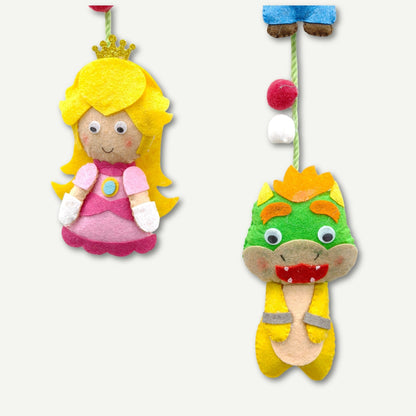 Mario Hanging | Personalised Felt Kids Room Decor