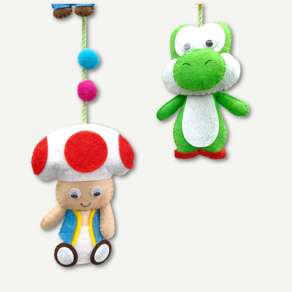 Mario Hanging | Personalised Felt Kids Room Decor