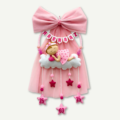 Sleeping Baby | Net Hanging | Personalised Felt Kids Room Decor