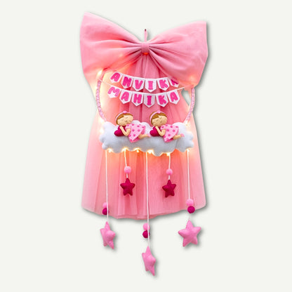 Sleeping Baby | Net Hanging | Personalised Felt Kids Room Decor