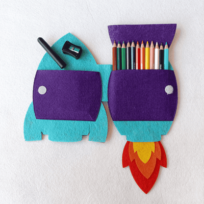 Spaceship Pencil Colours Set | Personalised Cute Stuff for Kids (Copy)