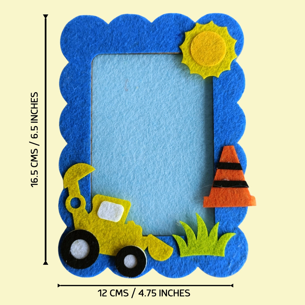 Little Builder | Personalised Magnetic Felt Photo Frame